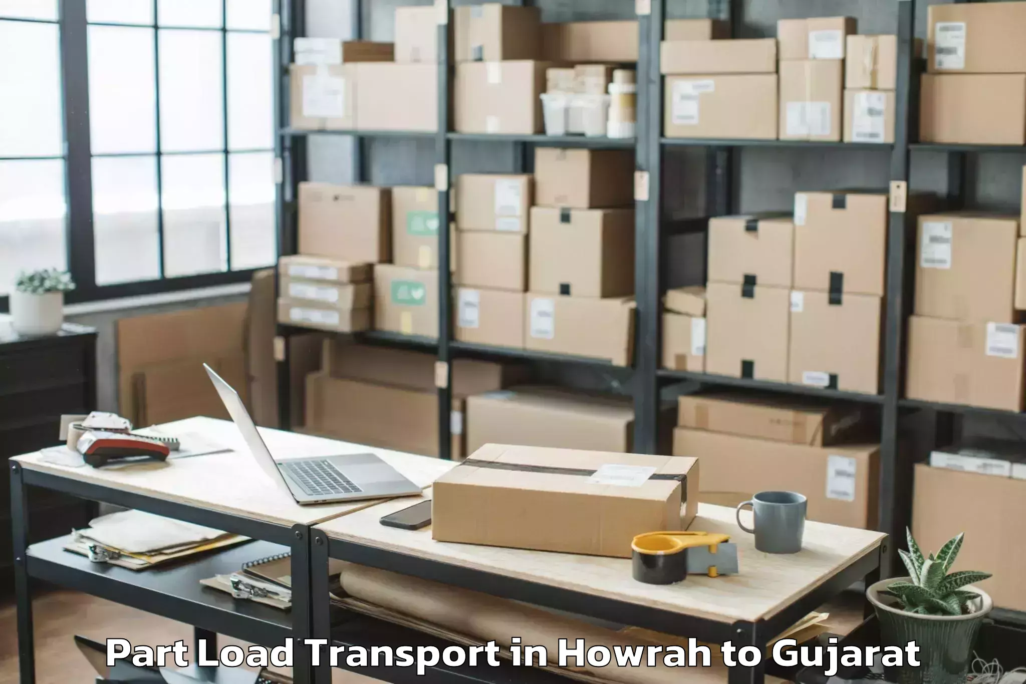 Book Your Howrah to Virpur Part Load Transport Today